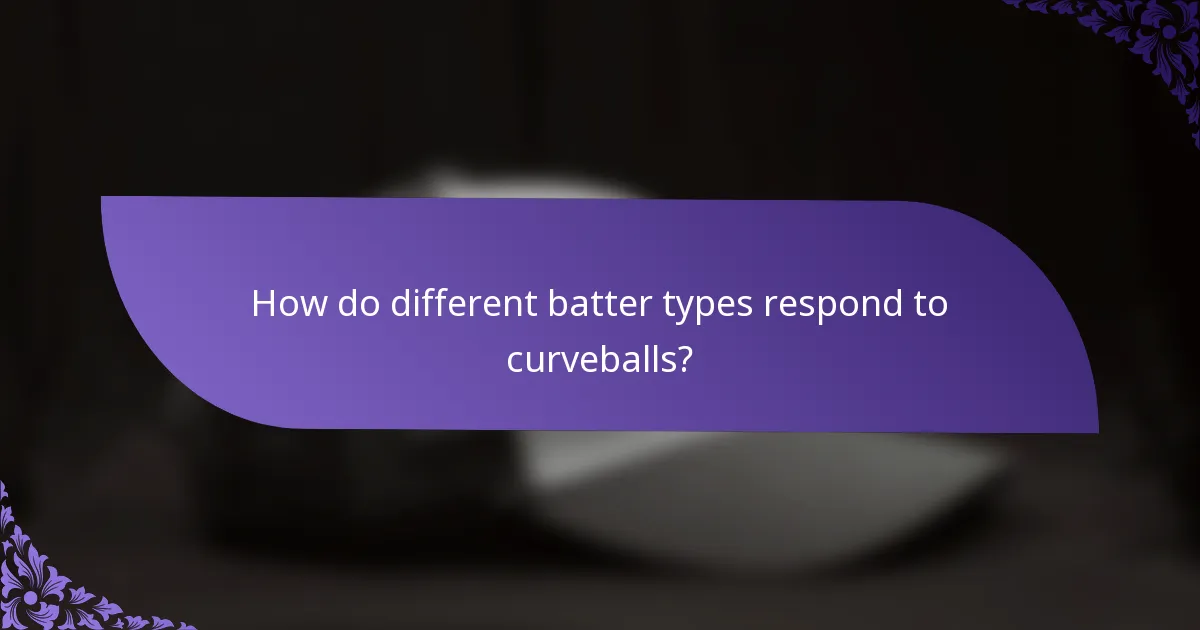 How do different batter types respond to curveballs?
